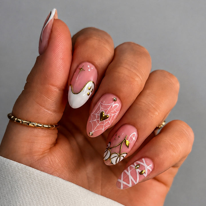 Artistic Halloween Themed Press-On Nail Set Stornfield