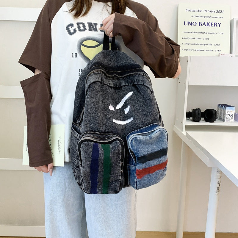 Artistic Denim Backpack Stornfield