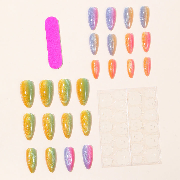 Iridescent Glitter Nail Art Extensions Stornfield