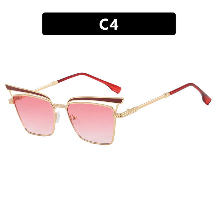 Women's square designer glasses with delicate metal frame Stornfield