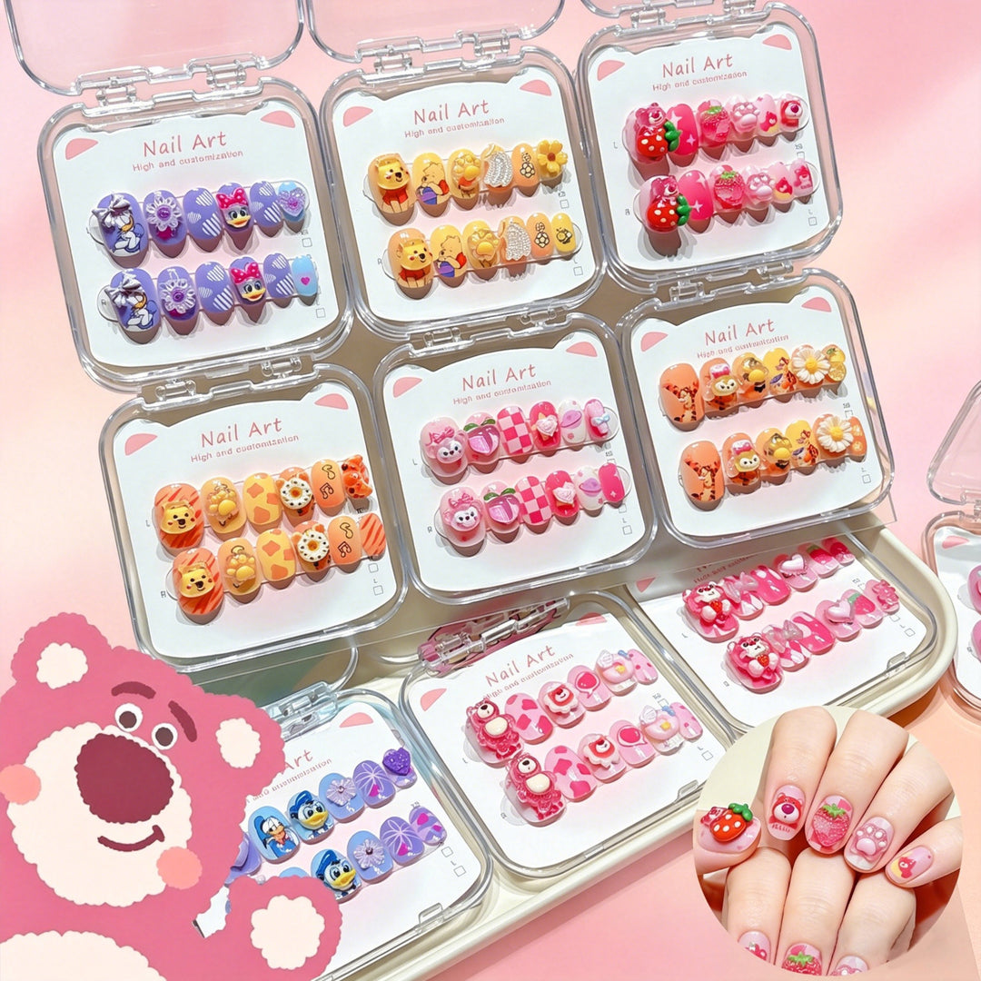 Customized Cartoon-Inspired Press-On Nail Art Set Stornfield