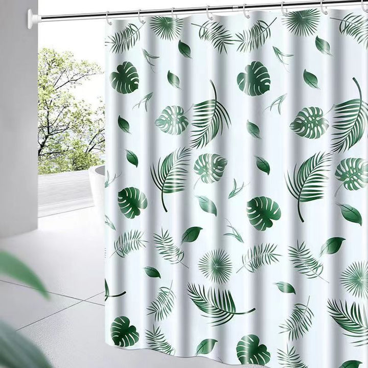 Botanical Leaf Pattern Shower Curtain Stornfield
