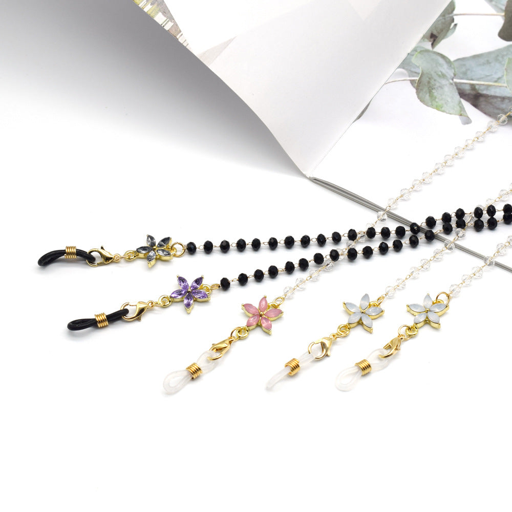 Elegant Floral-Accented Eyewear Chain Stornfield