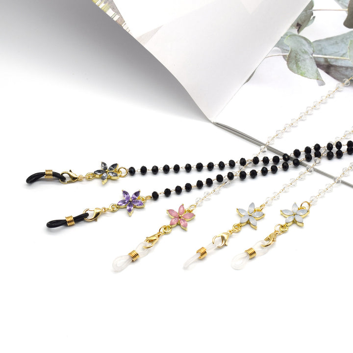 Elegant Floral-Accented Eyewear Chain Stornfield