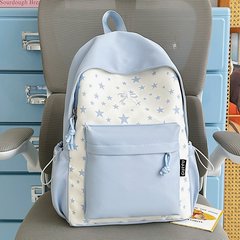 Cartoon-Themed Star-Patterned Backpack Stornfield