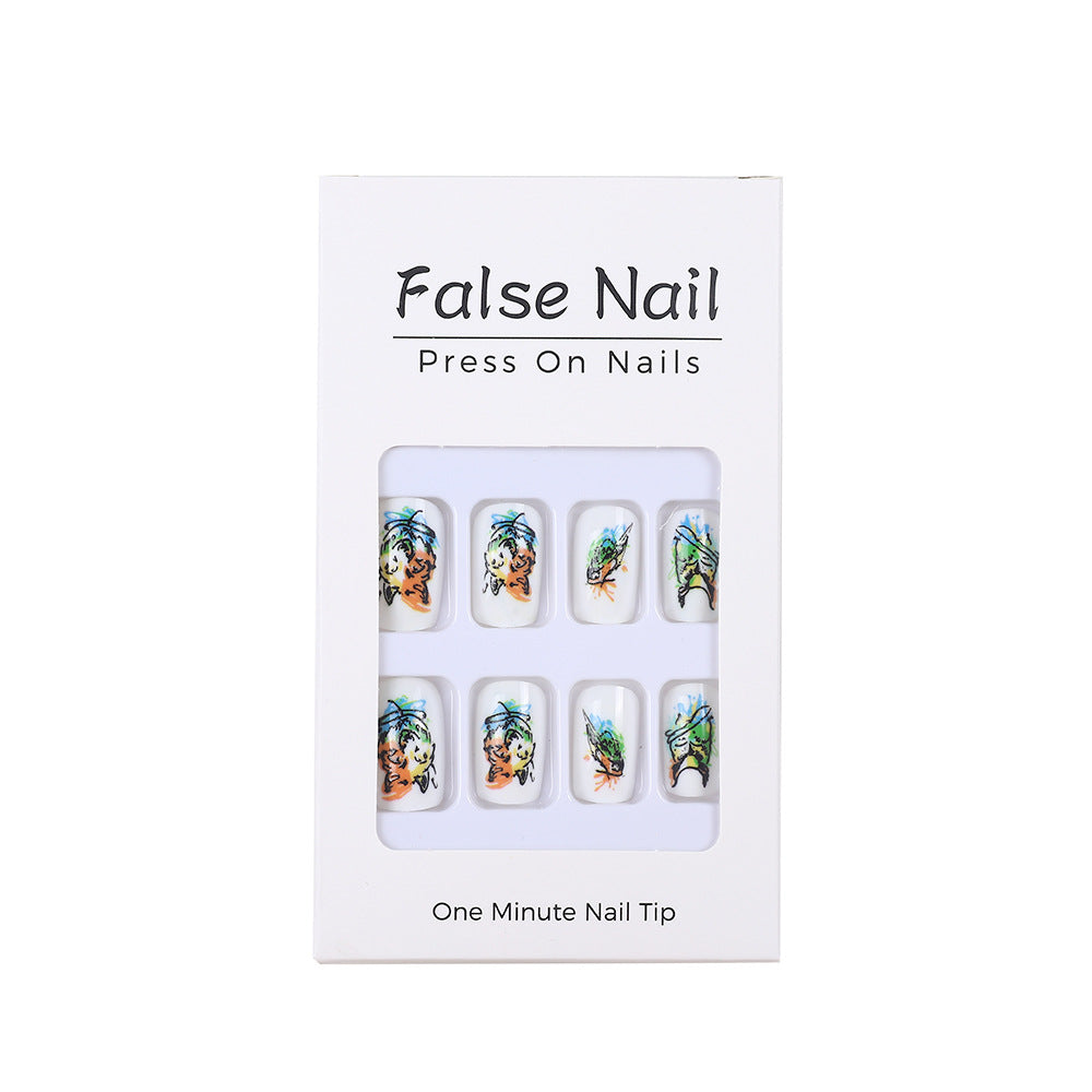 Artistic Animal Motif Press-On Nail Set Stornfield