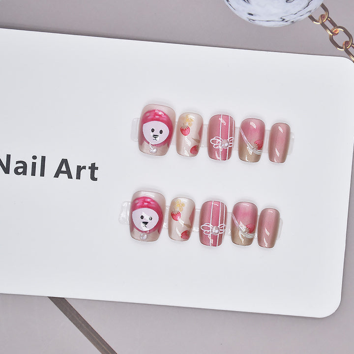 Artistic Cartoon-Themed Press-On Nail Art Stornfield