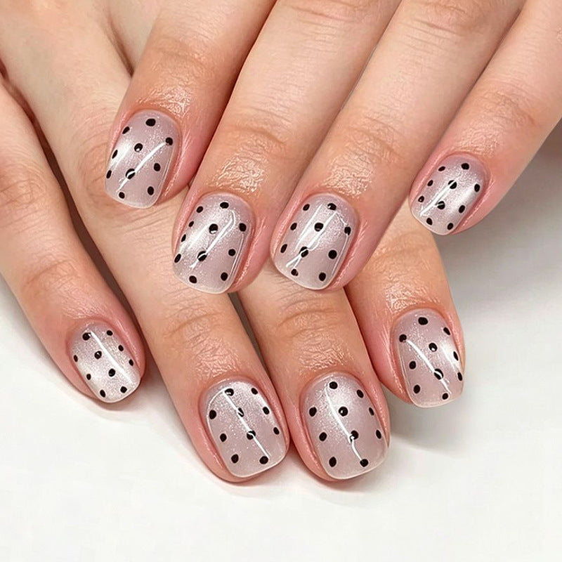 Elegant Dot Pattern Nail Art Enhancements Stornfield