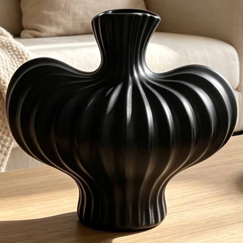 Sculpted Ribbed Decorative Vase Stornfeild