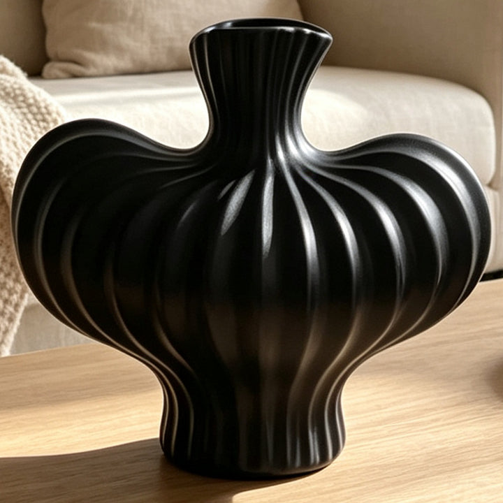 Sculpted Ribbed Decorative Vase Stornfeild