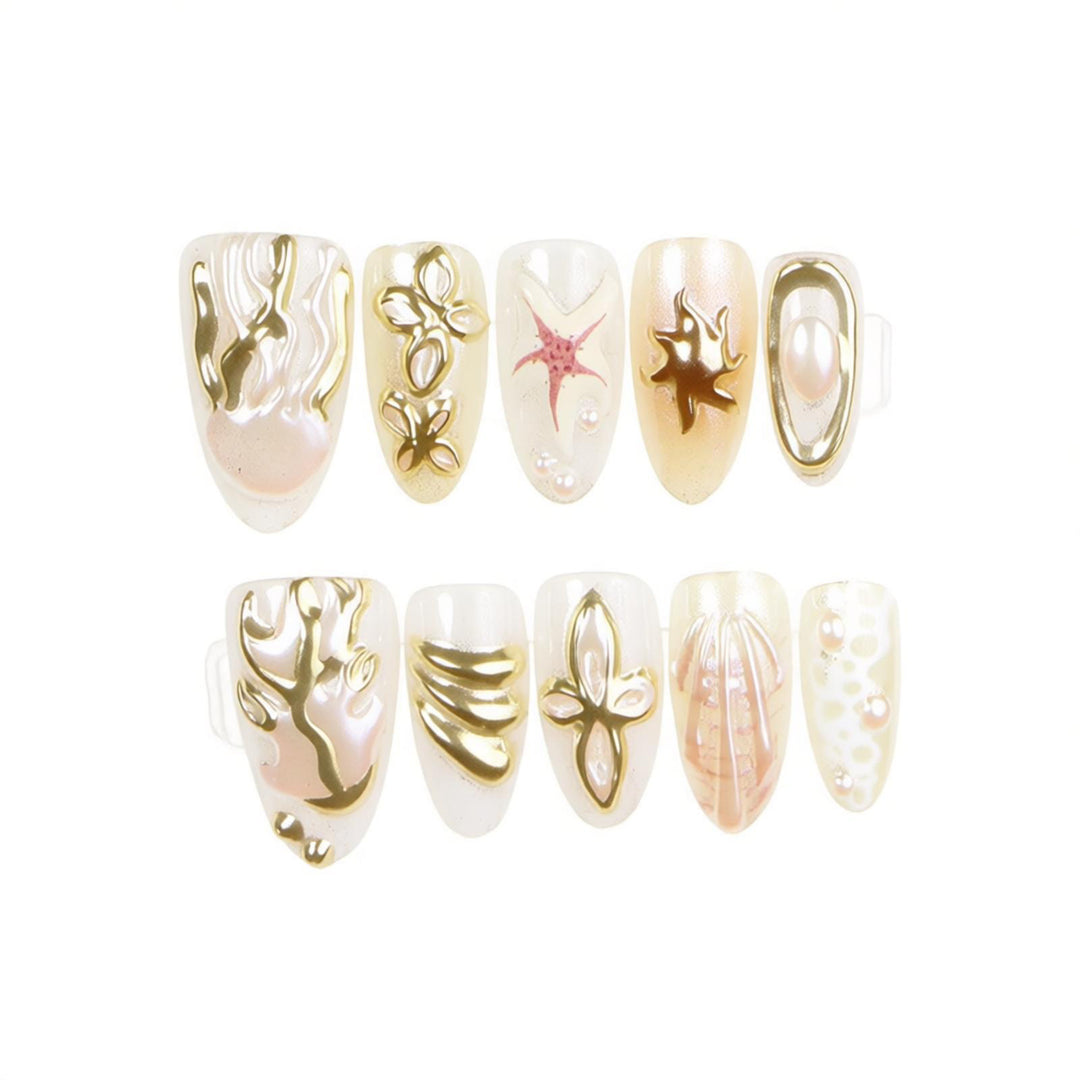 Artistic Press-On Nail Art Stornfield