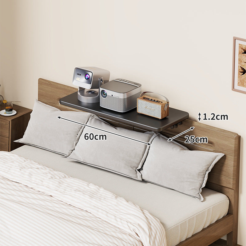 Slim Wall-Mounted Floating Bedside Shelf with Concealed Brackets