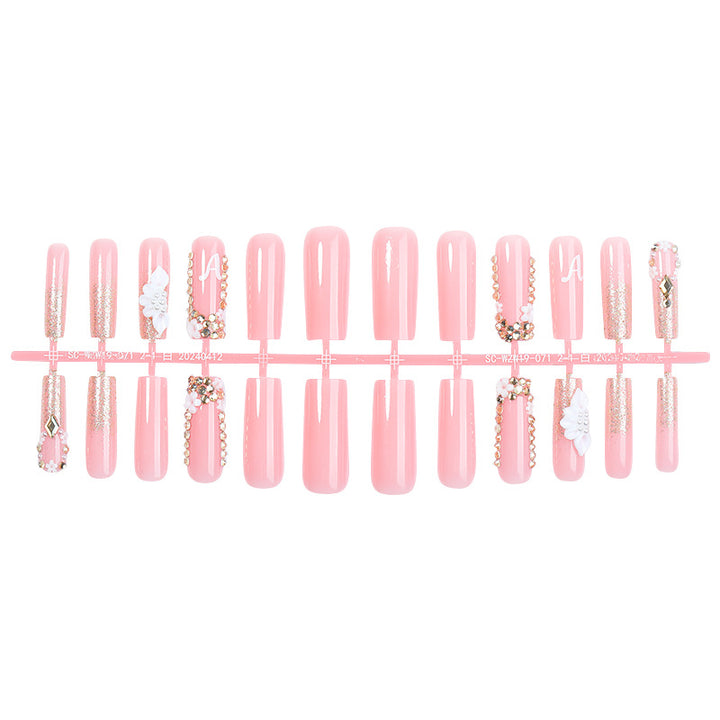Elegant Decorative Press-On Nails Set Stornfield
