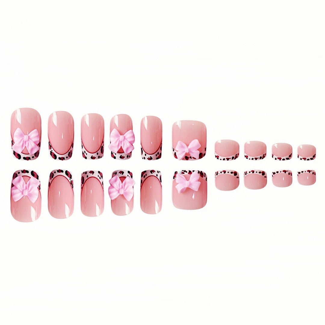 Decorative 3D Bow Press-On Nail Set Stornfield