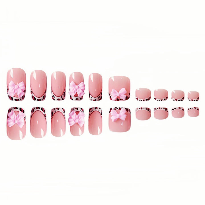 Decorative 3D Bow Press-On Nail Set Stornfield