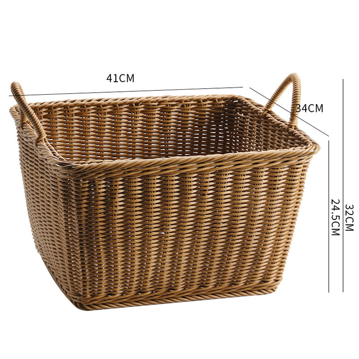 Unisex Spacious Storage Basket made of Woven Rattan Stornfield