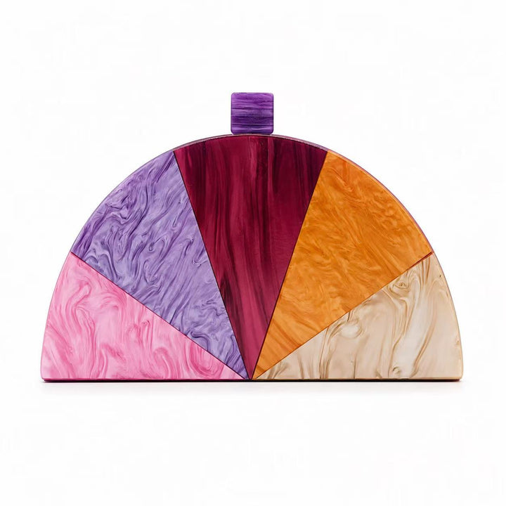 Decorative Geometric Acrylic Clutch