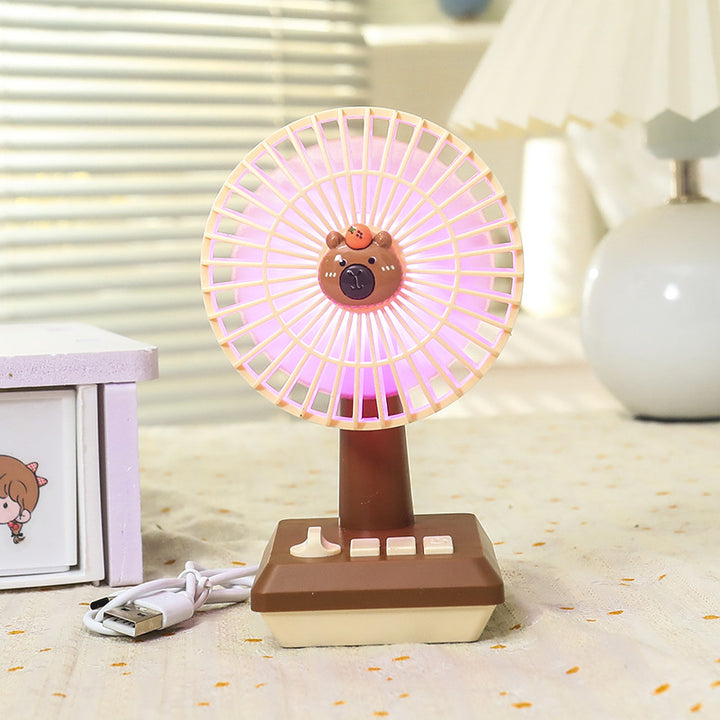 Ladies portable USB table fan in cheerful pineapple design Stornfield