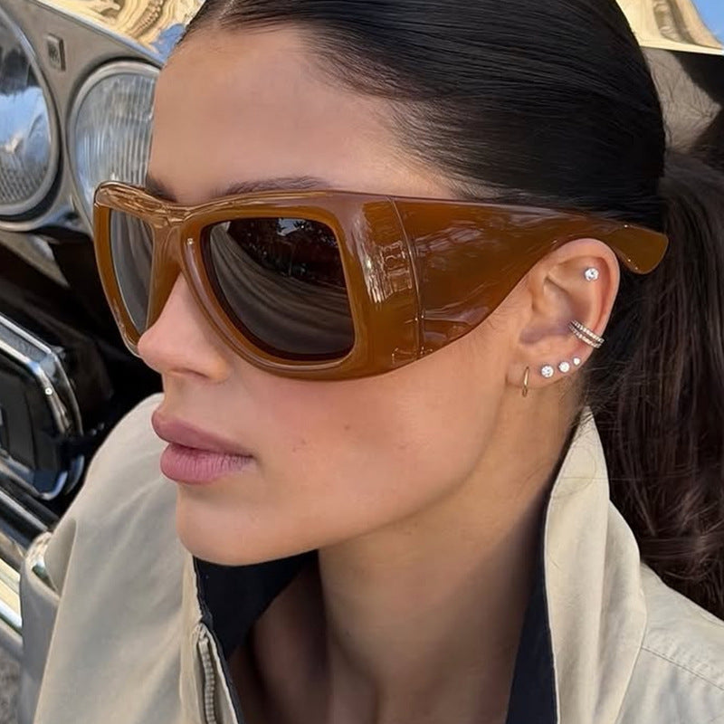 Ladies trendy oversized sunglasses with striking tortoiseshell design Stornfield