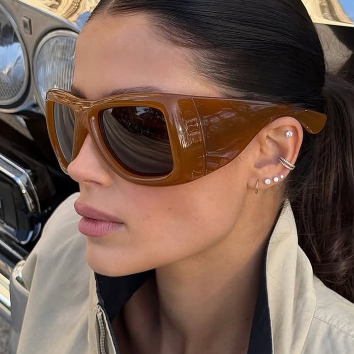 Ladies trendy oversized sunglasses with striking tortoiseshell design Stornfield