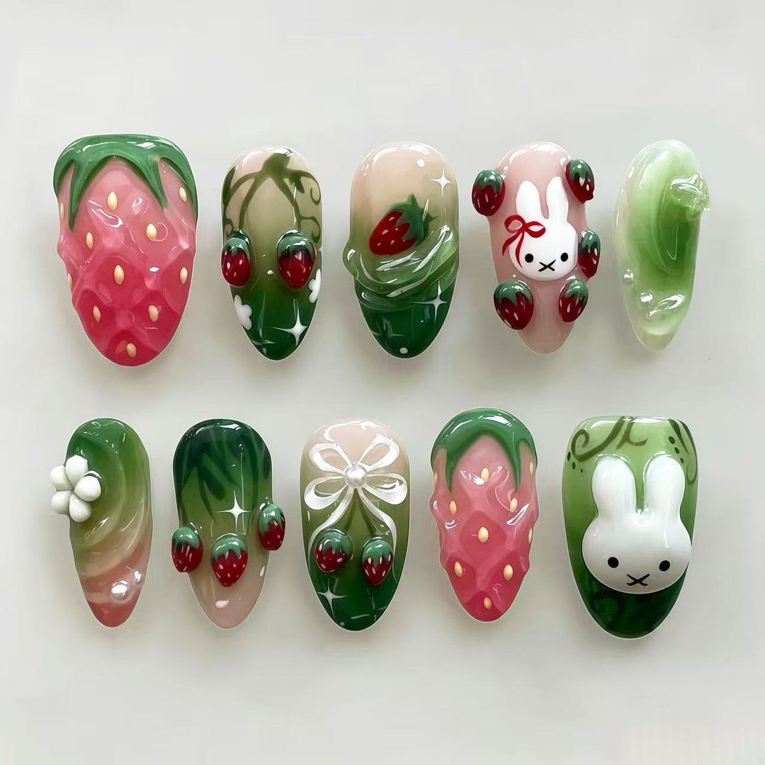 Decorative Nail Art Press-On Set 1790745924