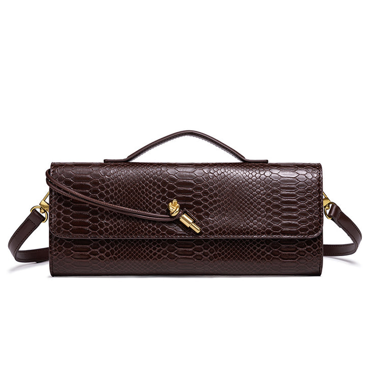 Embossed Snake Print Evening Clutch Stornfield