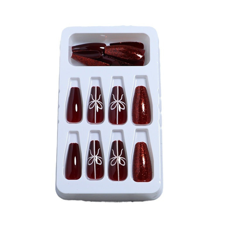 Artistic Glittery Press-On Nail Set Stornfield