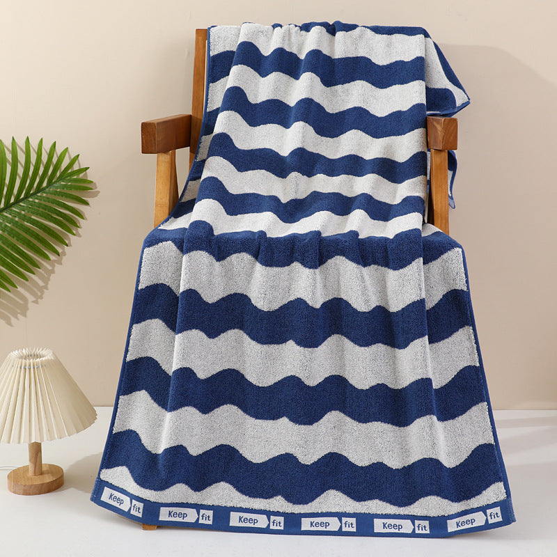 Terry Bath Towel With Modern Dot Design Stornfield