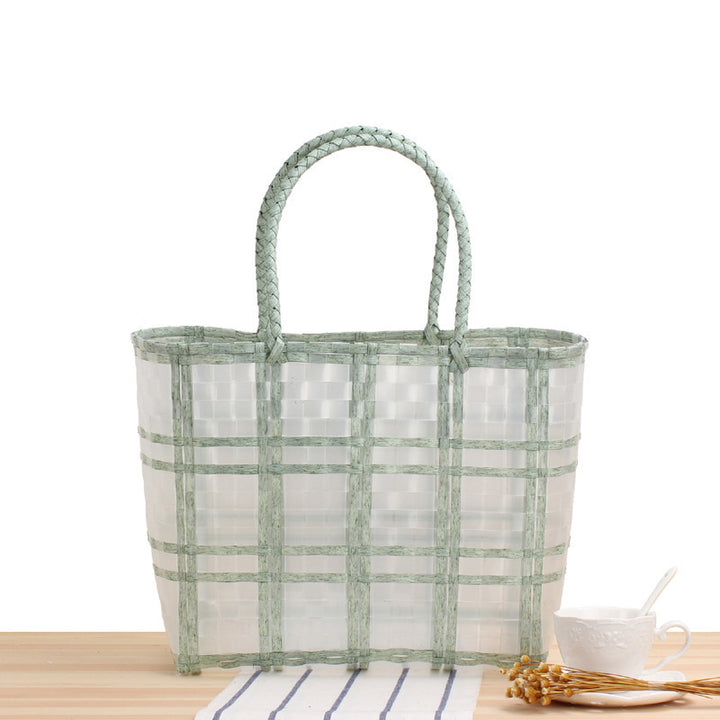Stylish Transparent Shopping Bag Made of Woven Material Stornfield