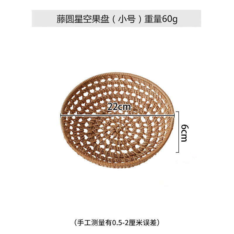 Ladies' round basket made of handwoven natural material Stornfield