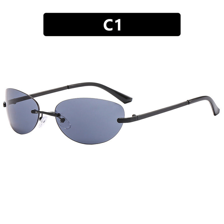 Ladies fashionable sunglasses in elegant half frame-B design Stornfield