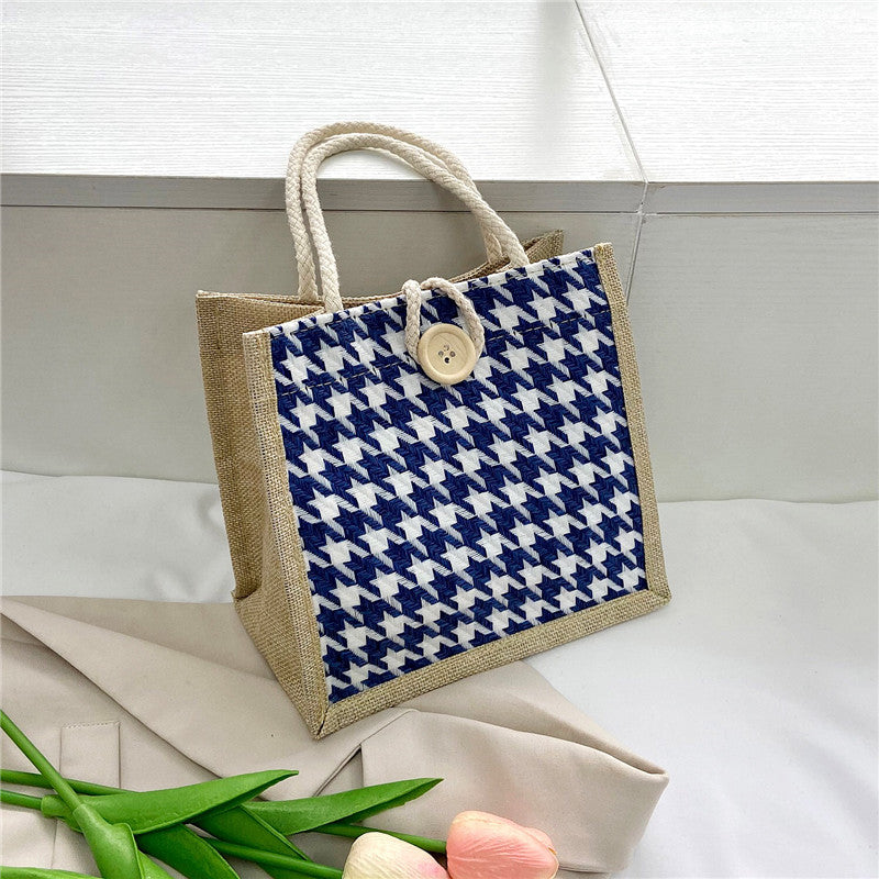 Stylish Houndstooth Pattern Tote Bag