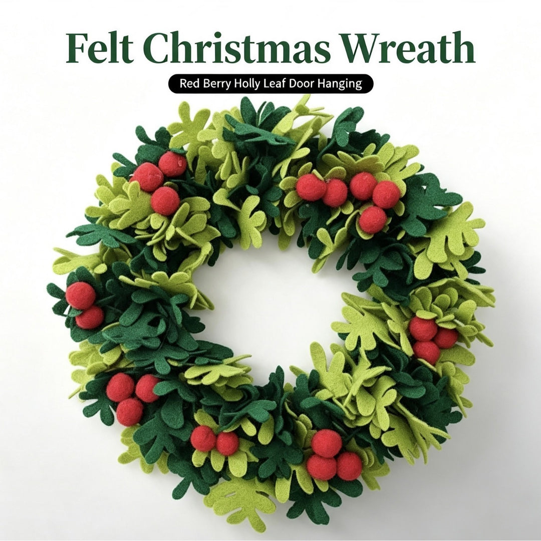 Festive Felt Christmas Wreath