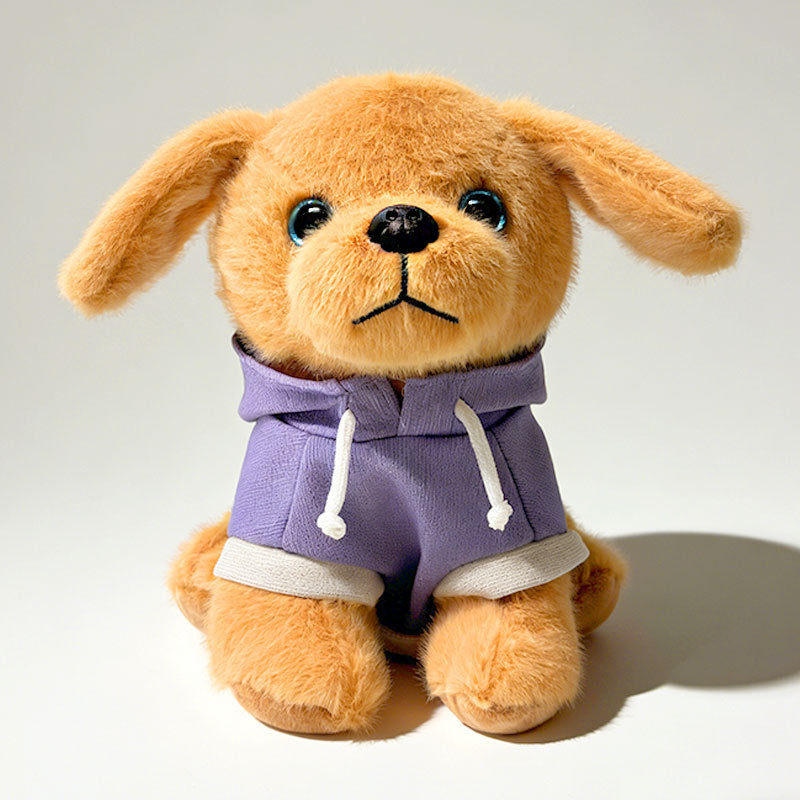 Plush Sitting Puppy in Hooded Sweatshirt Collectible Soft Toy Stornfield