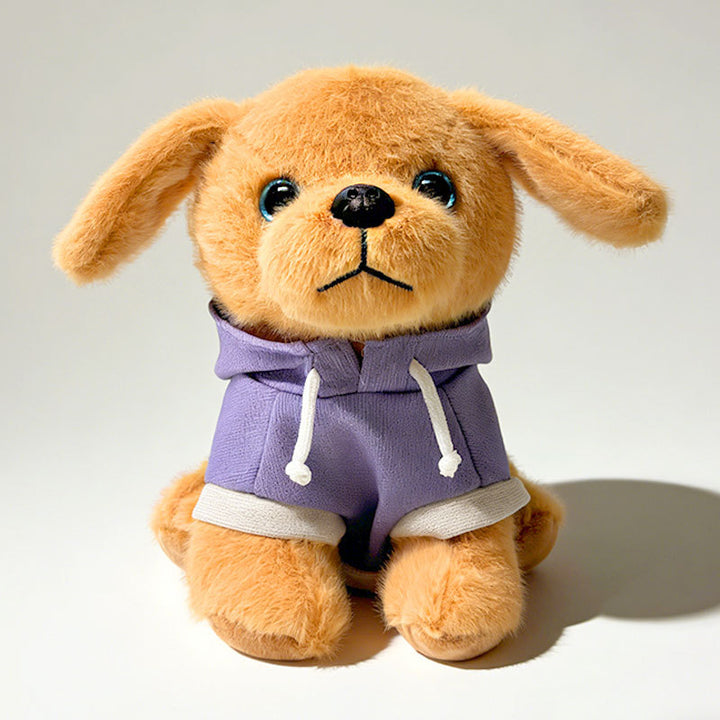 Plush Sitting Puppy in Hooded Sweatshirt Collectible Soft Toy Stornfield