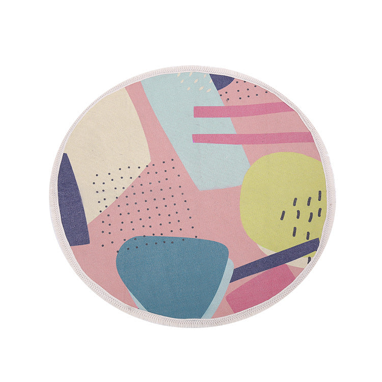 Round Decorative Living Room Carpet with Modern Geometric Pattern Stornfield