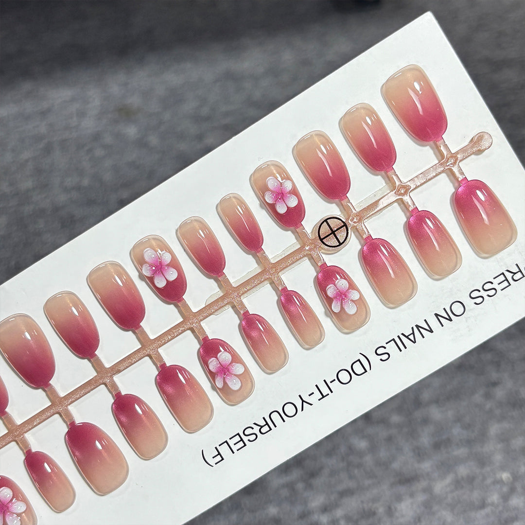 Floral Gradient Press-On Nail Set Stornfield