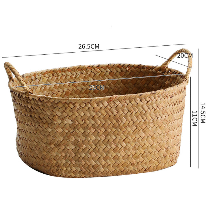 Unisex Braided Storage Basket with Ergonomic Handles Stornfield