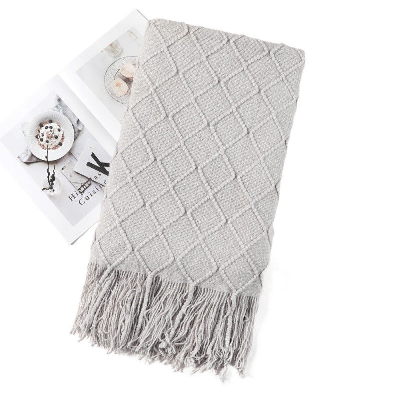 Women's elegant and cozy throw blanket with decorative pattern Stornfield