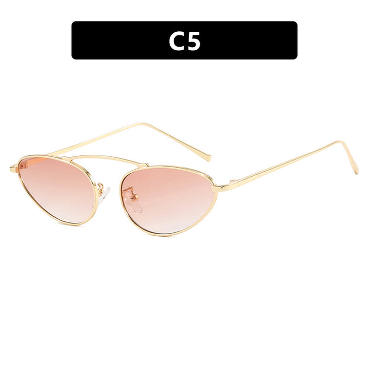 Women trendy Cat-Eye sunglasses with slim metal frame Stornfield