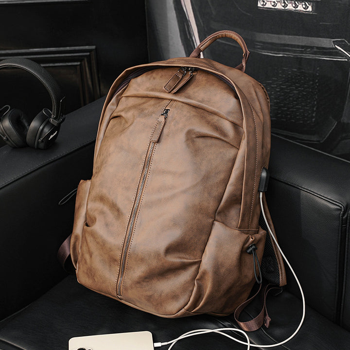 Elegant Backpack Made of Durable Faux Leather with Multifunctional Compartments Stornfield