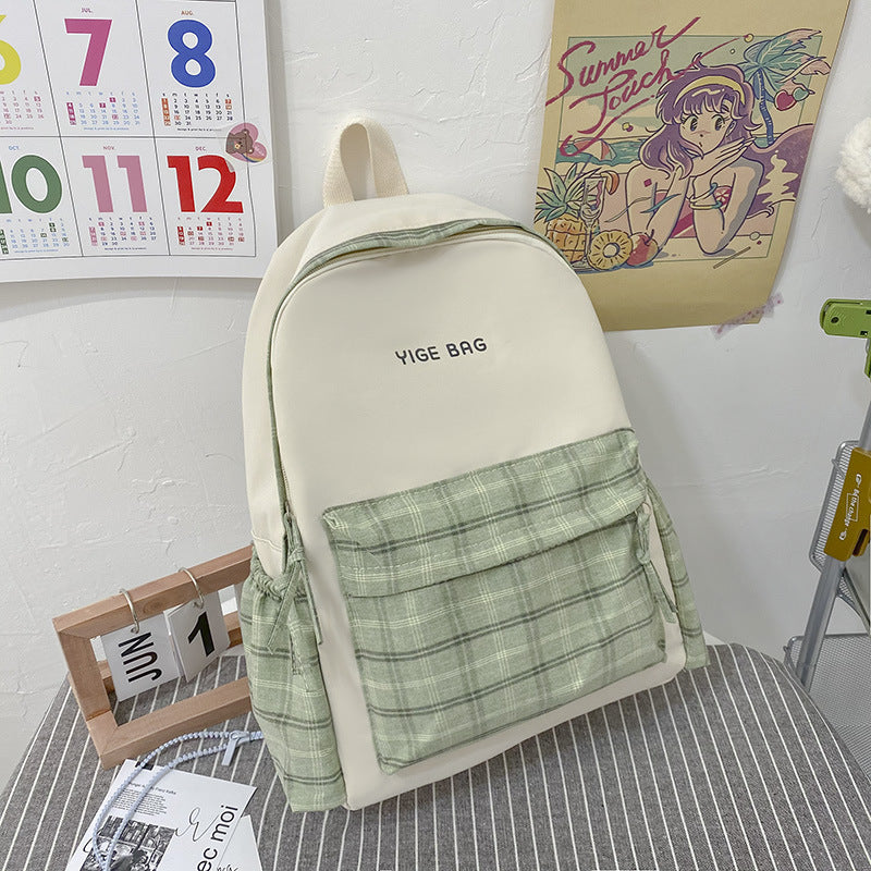 Casual Plaid Pattern Backpack Stornfield