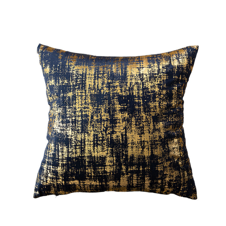 Metallic Abstract Jacquard Throw Pillow Cover Set with Hidden Zipper
