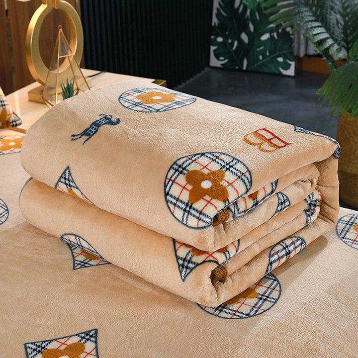 Women's Elegant Snuggle Blanket made of Soft Knit with Geometric Pattern Stornfield
