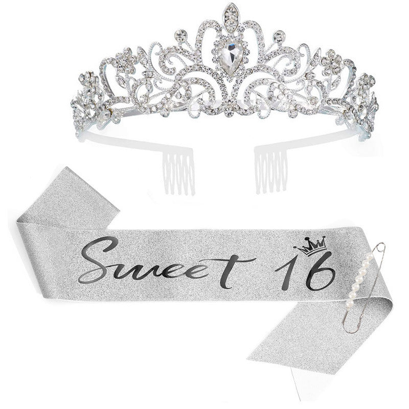 Women's Glamorous Tiara with rhinestone embellished design Stornfield