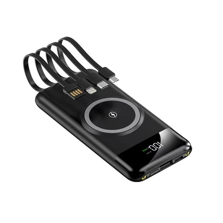 Portable power bank with wireless charging function and multifunction cable Stornfield