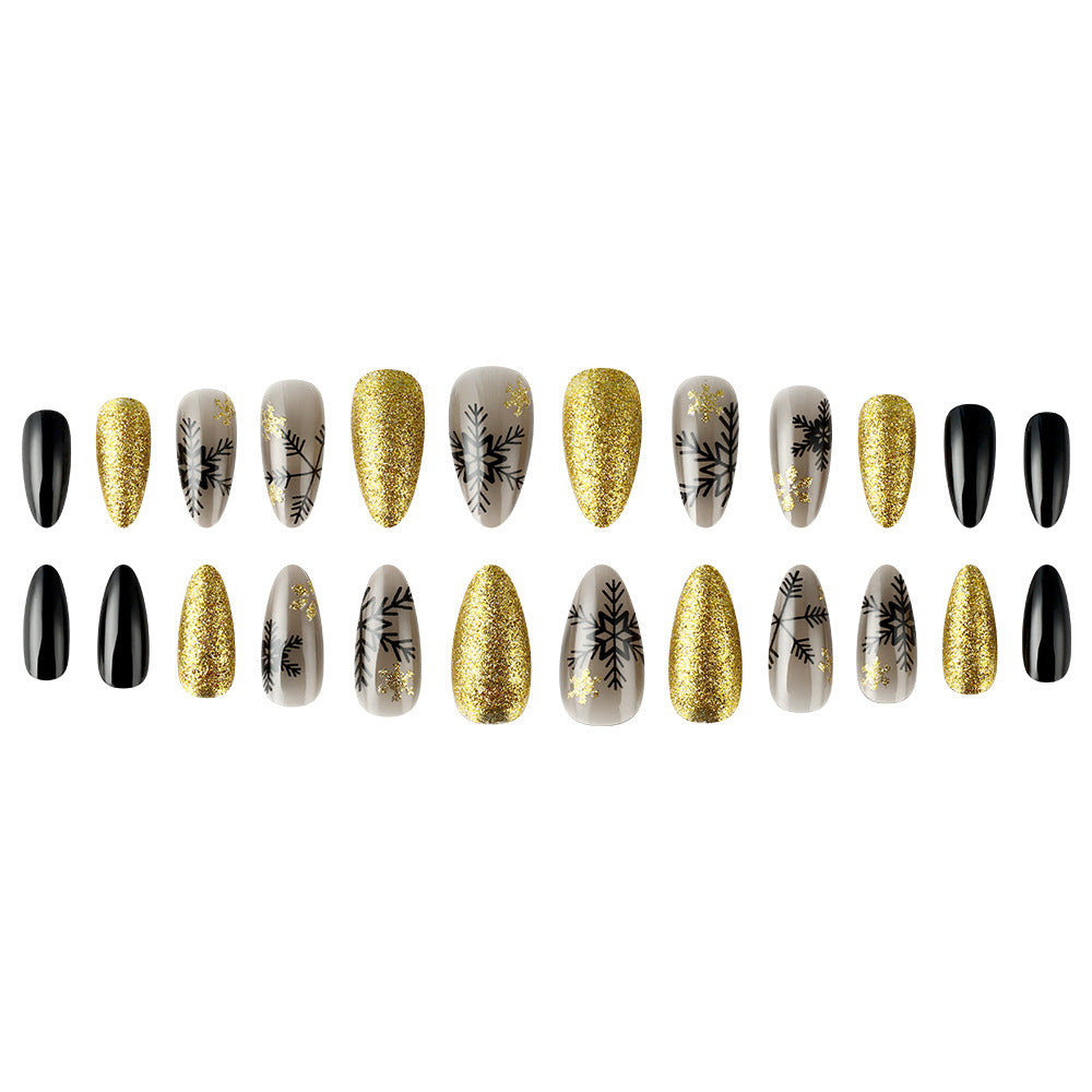 Elegant Winter-Themed Press-On Nail Set Stornfield