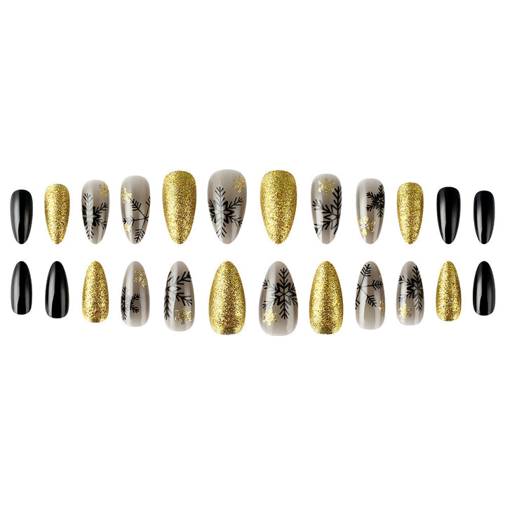 Elegant Winter-Themed Press-On Nail Set Stornfield