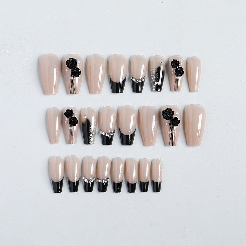 Decorative Rhinestone-Embedded Press-On Nails Stornfield