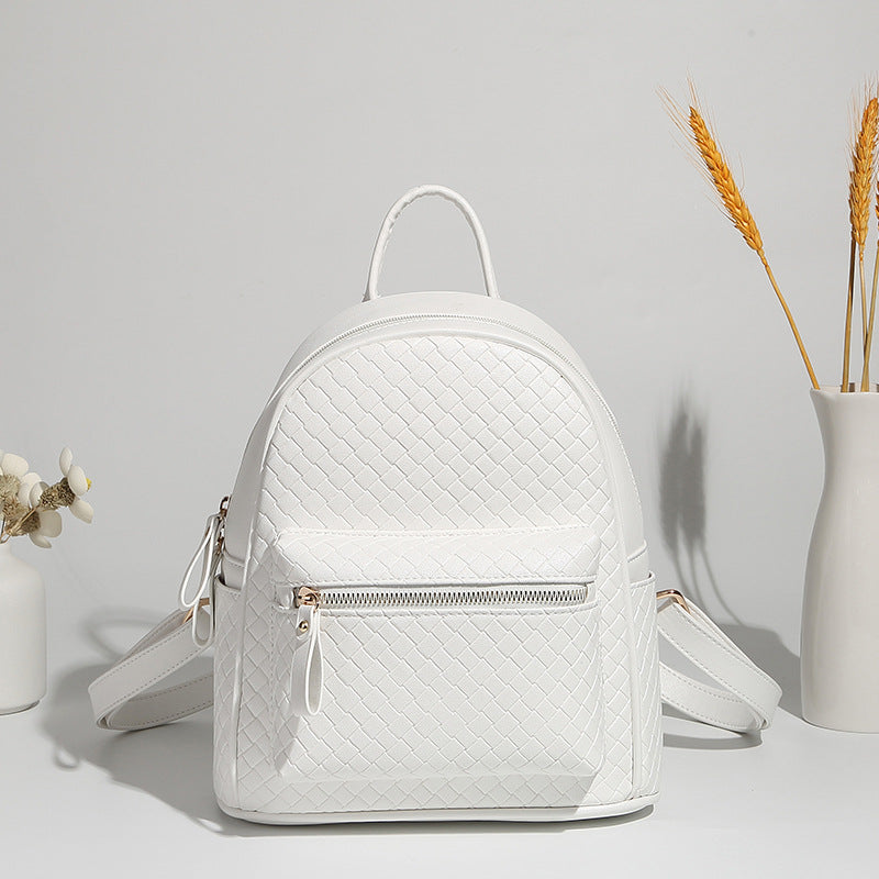 Woven Leather Mini Backpack Stornfield